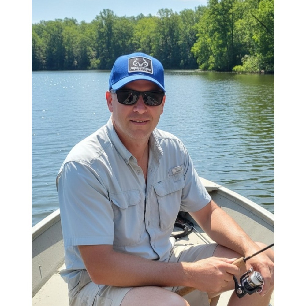 Realtree‎ Fishing Active Blue Cotton Adjustable Baseball Cap Hat Hook Loop Strap